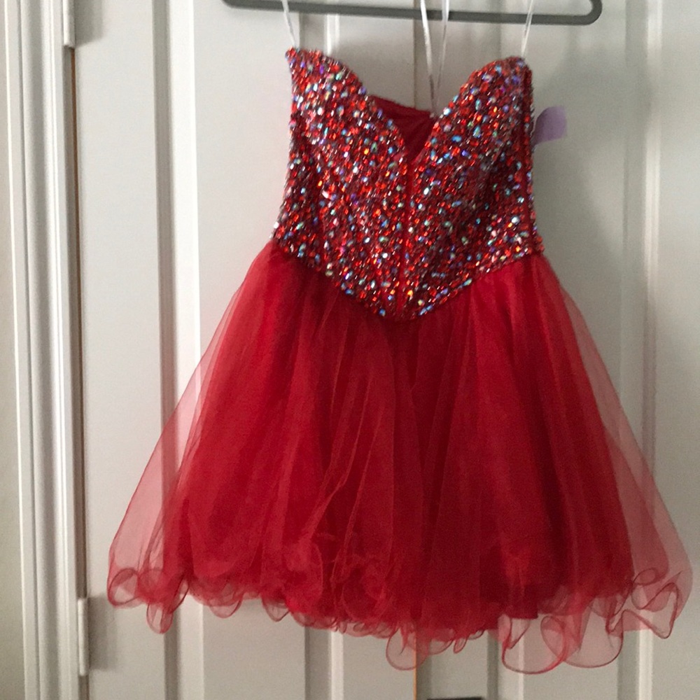 Sherri Hill red bodice dress NWT